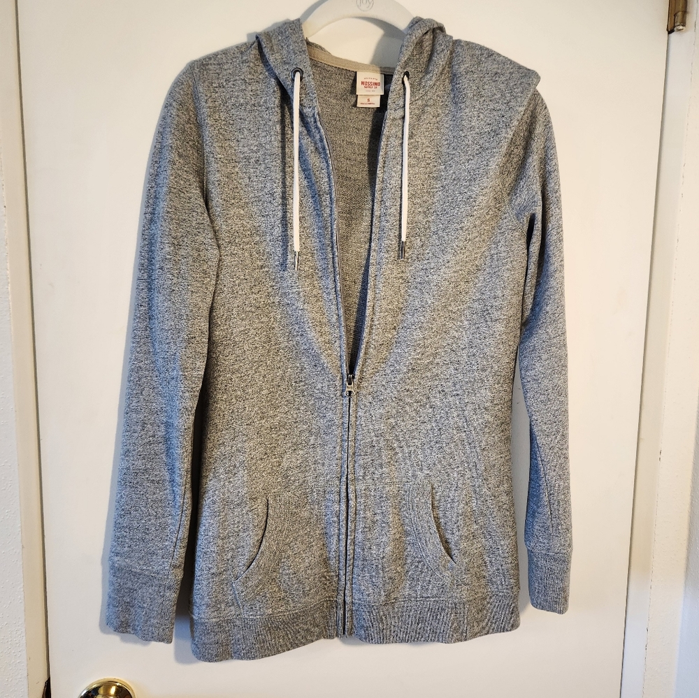 Mossimo Lightweight Hoodie Full-zip Gray